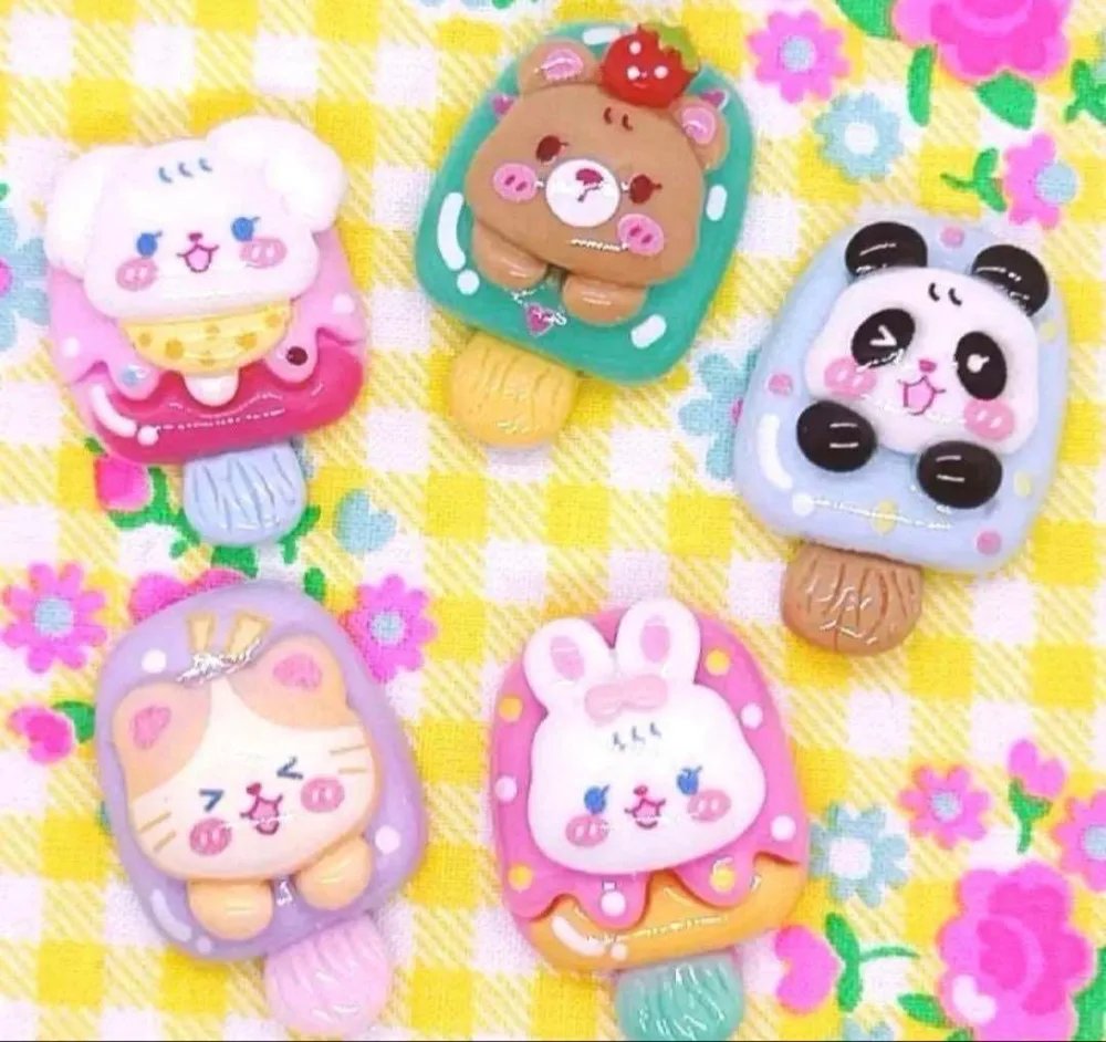 10個¥240 ❤️ 動物アイス デコパーツ ホイップデコ まとめ売り