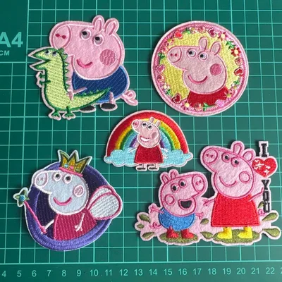 匿名発送 ペッパピッグアイロンワッペン5枚セット