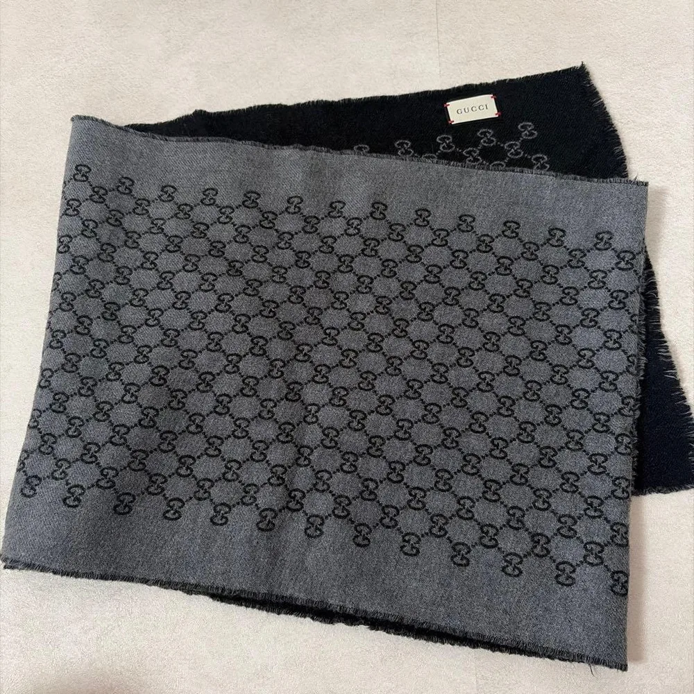 GUCCI GG柄 マフラー ストール グレー