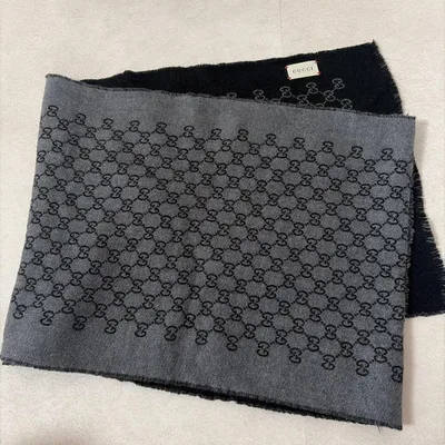 GUCCI GG柄 マフラー ストール グレー
