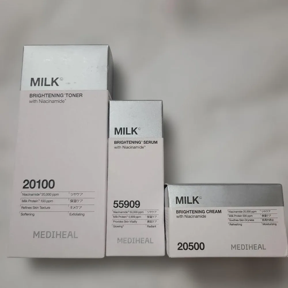 MEDIHEAL MILK BRIGHTENING 3種セット