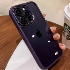 高品質! iPhone 15pro 金属カメラカバー 耐衝撃 パープル02