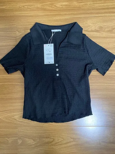 ZARA 半袖 ブラック Lサイズ