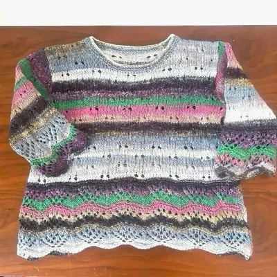 手編み ハンドメイド オリジナル 綿 コットンセーター