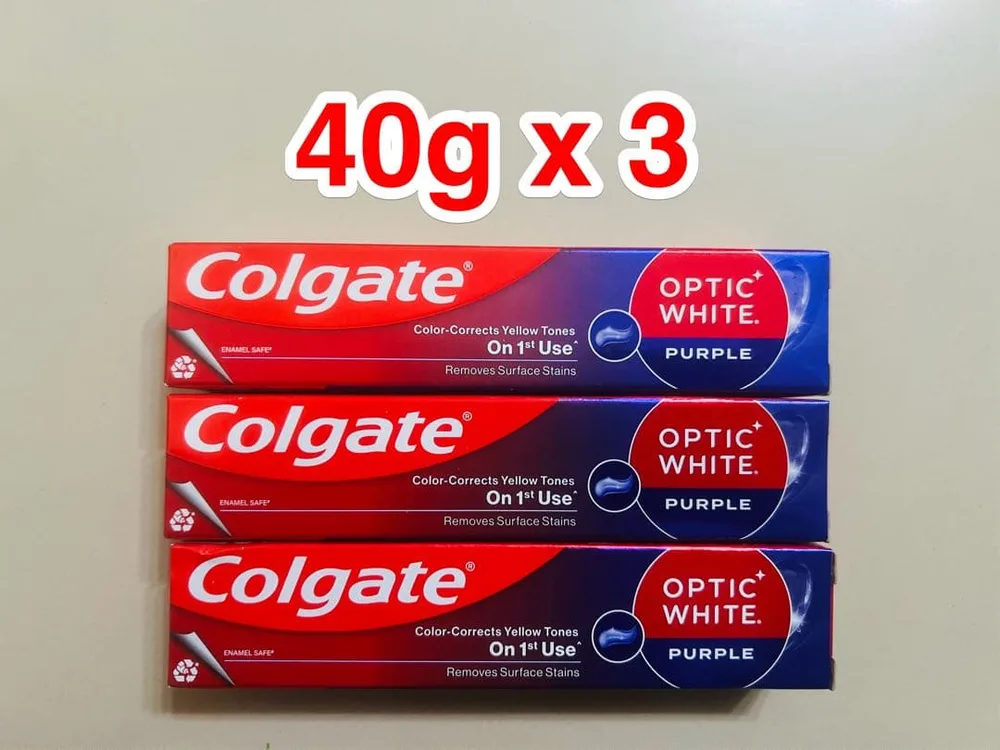 Colgate Optic White Purple パープル 40g x 3