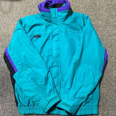 Columbia 3WAY ブルゾン L 青×紫 フリース ビンテージ