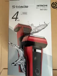 日立 S-blade RM-426J 4枚刃 シェーバー レッド 替刃付属無し
