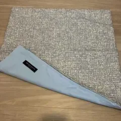 ツイード クッションカバー ブルー 水色 ラメ