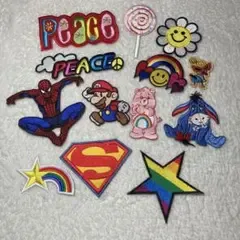 【値下げしました⭐︎】キャラクター 刺繍ワッペン まとめ売り 13点セット