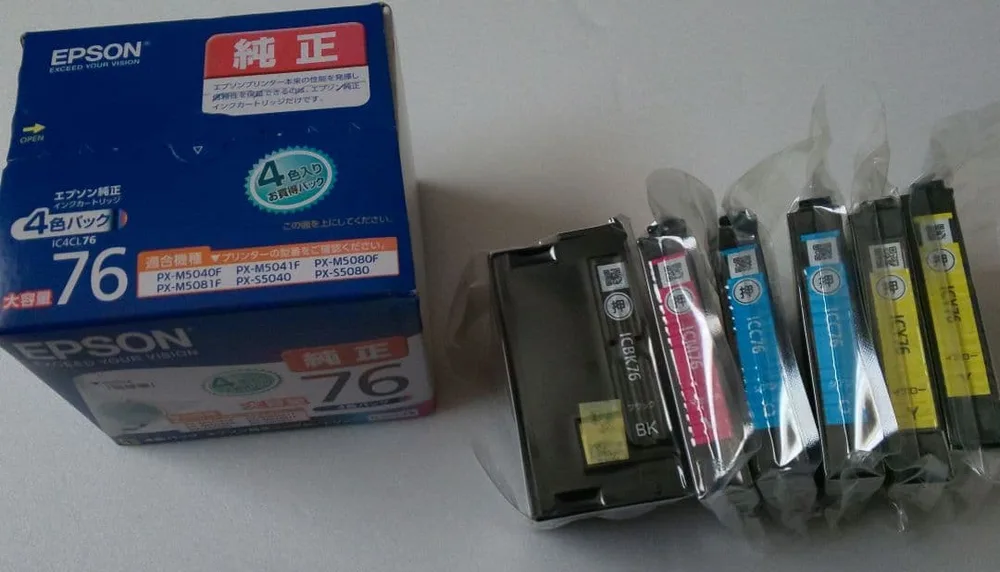 エプソン純正インクカートリッジ地球儀 IC4CL76 4色大容量期限切れ 10個
