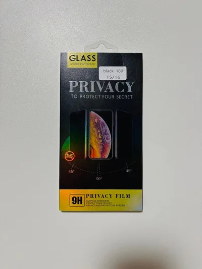 GLASS iPhone15 ガラスフィルム 180°覗き見防止