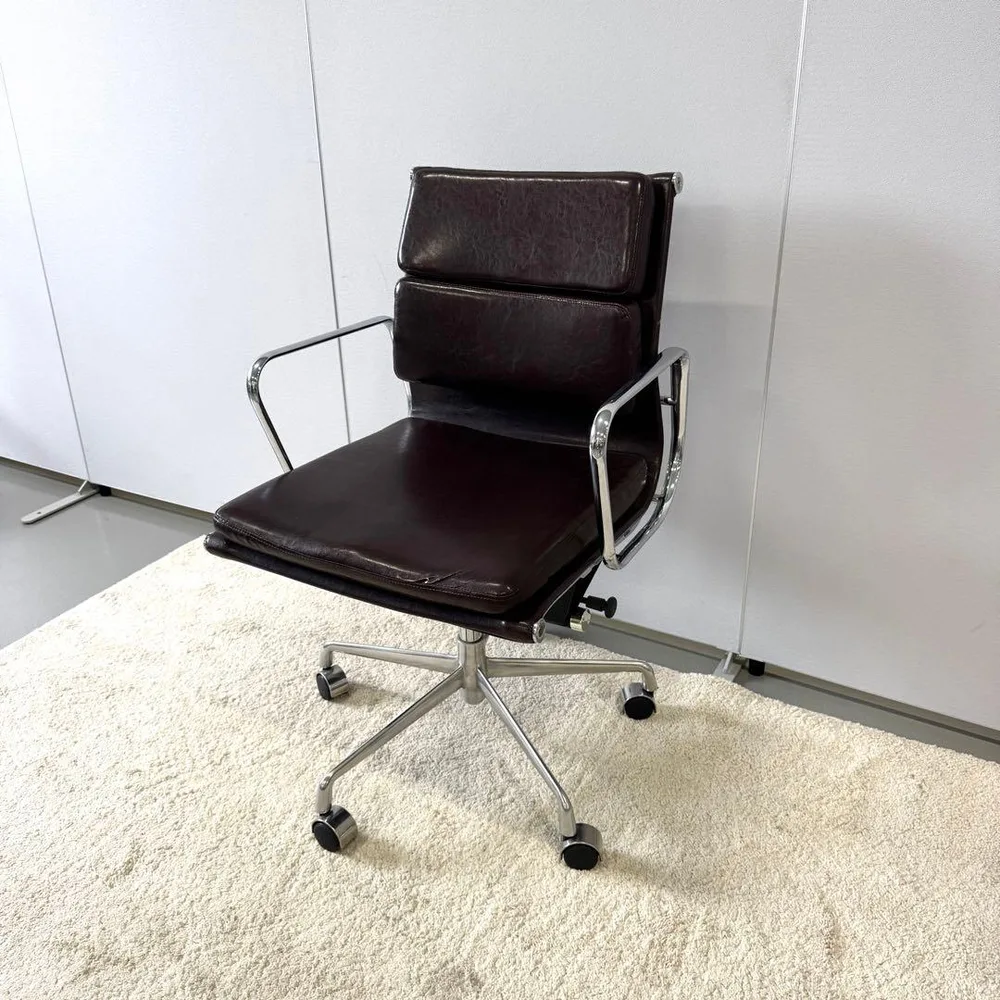 【リプロダクト】Eames Soft Padチェア ブラウン オフィス 回転椅子