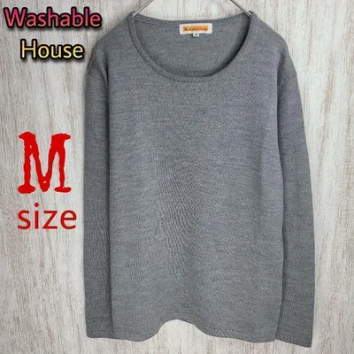 【ウォッシャブ ルハウス】ニット シンプル カジュアル ウール リゾート 長袖