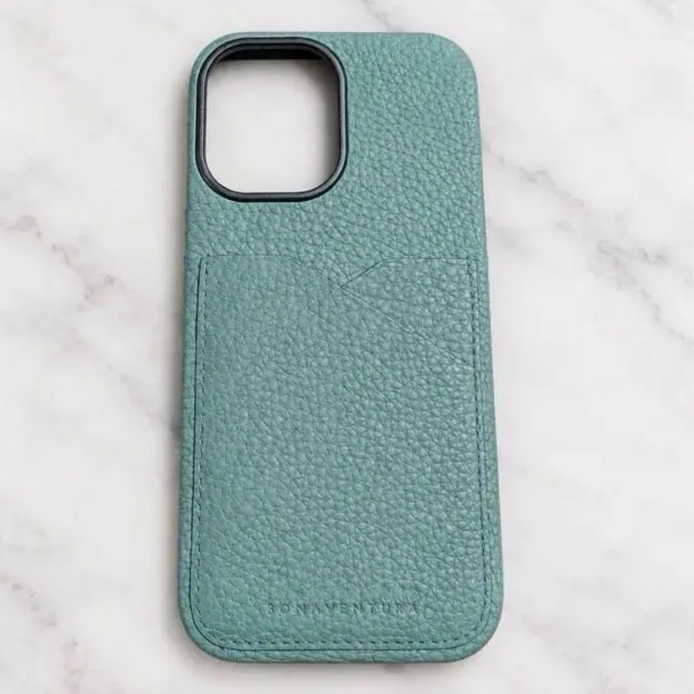 【美品】BONAVENTURA iPhone16ケース 限定 アトールブルー