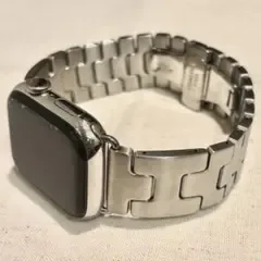 【アップルウォッチ/Hリンク ステンレスブレスレット シルバー】バンド