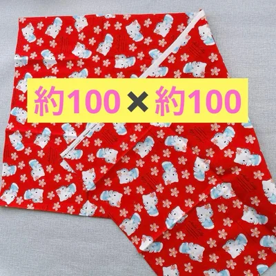平成レトロ★エンジェルキティ ハローキティ 当時物 生地 布 レッド 廃盤品