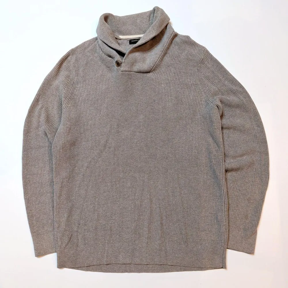 Banana republic バナリパ ショールカラー コットン ニット 古着