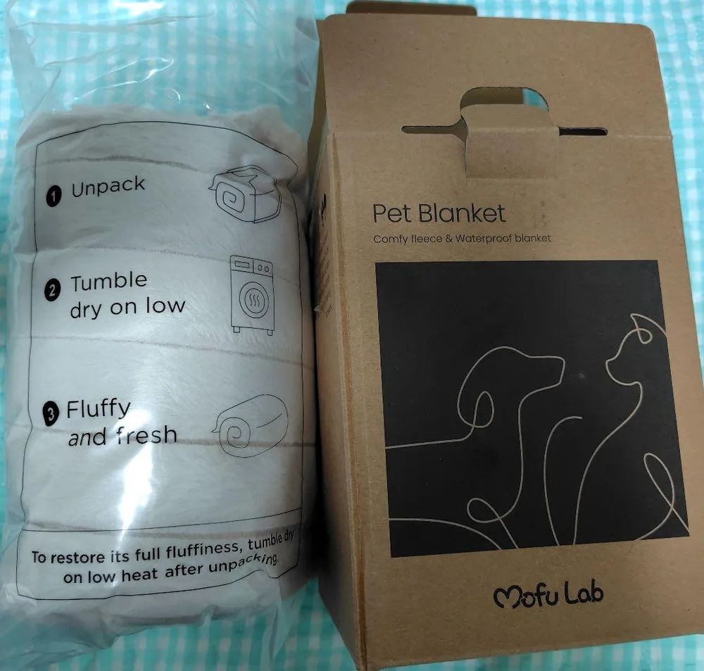 新品 Mofu Lab ペット 犬 猫 防水 ブランケット ホワイト