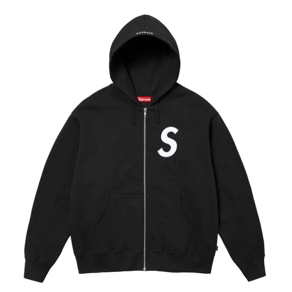 Supreme Sロゴ ジップアップパーカー