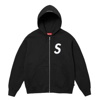 Supreme Sロゴ ジップアップパーカー