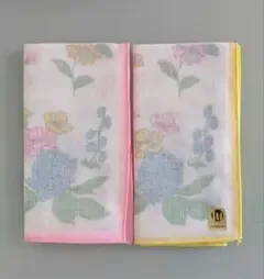 ガーゼハンカチ 2枚セット 三重袷
