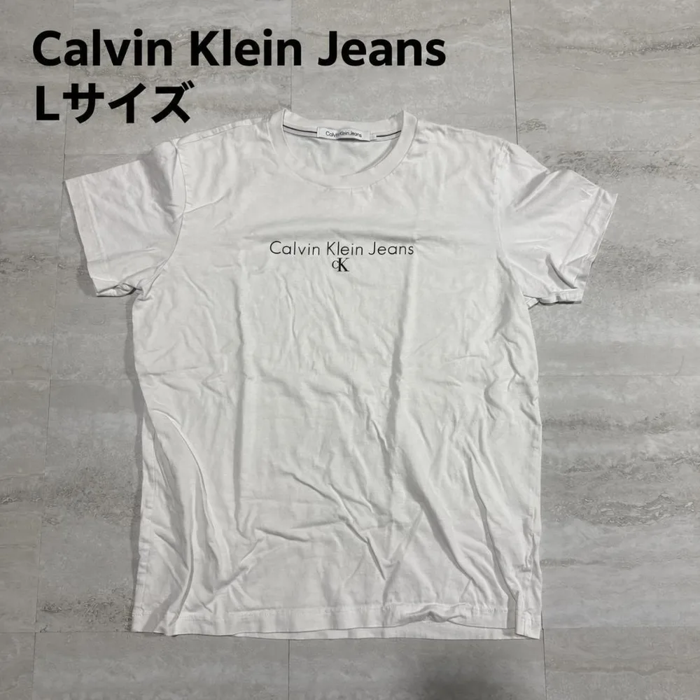 Lサイズ Calvin Klein Jeans ロゴTシャツ 半袖 ホワイト