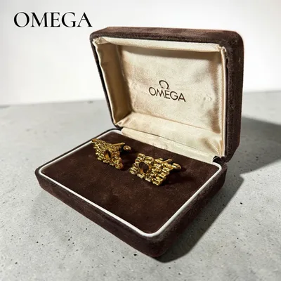 OMEGA オメガ カフスボタン Ωロゴ 透かし ゴールド ヴィンテージ 箱付