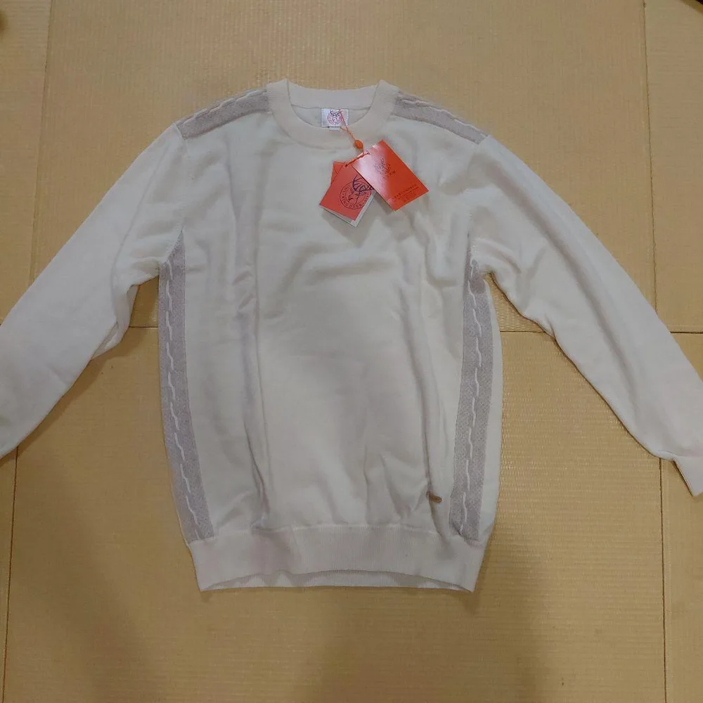 KING DEER メンズ ニット セーター ホワイト 新品