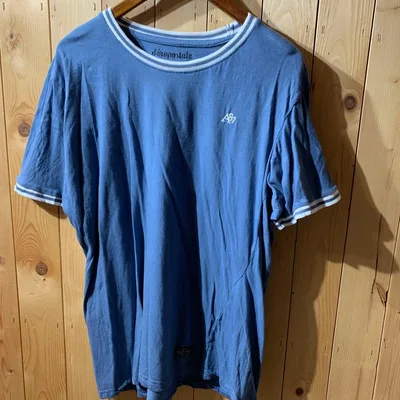 F09 US古着Aeropostale Tシャツブルー A87ロゴ サイズ2XL