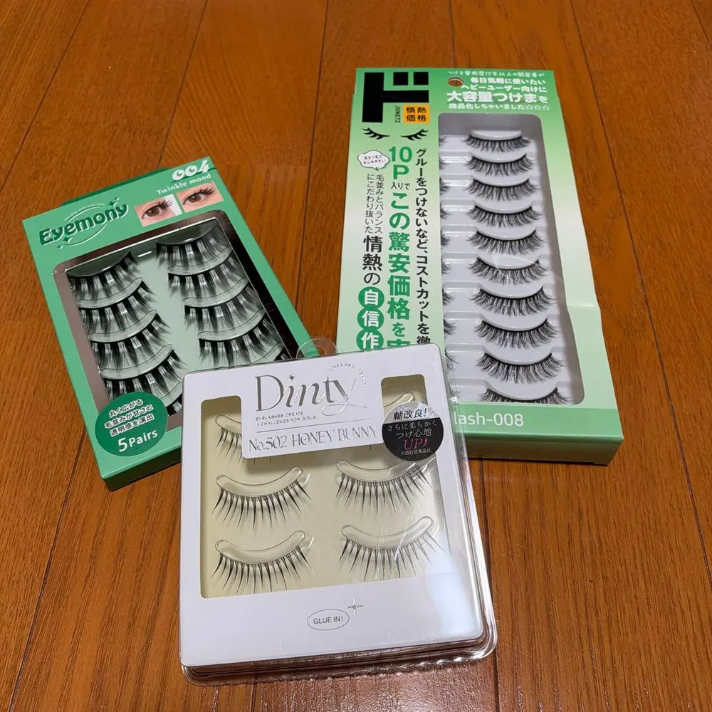 つけまつげ 3点セット Eyemony Dinty