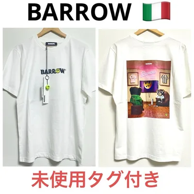 【新品タグ付】BARROWバロウ バックプリント 白 Tシャツ M ユニセックス