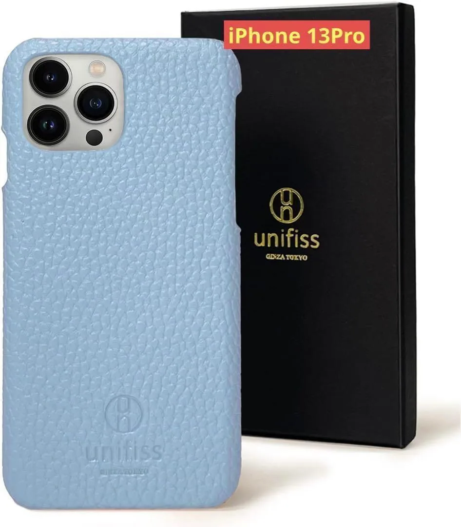 iPhone 13Pro ケース ブルー 高級感 PUレザー unifiss