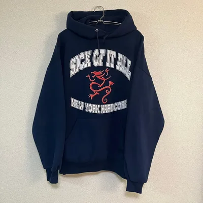 SICK OF IT ALL パーカー USA製 JERZEES ネイビー