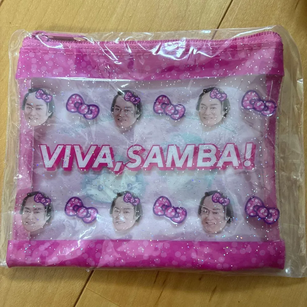 【新品】マツケンサンバ × ハローキティ ガチャ ポーチ ピンク 松平健