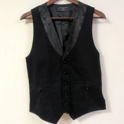 LEVI'S PREMIUM ベスト ブラック ドット柄 M
