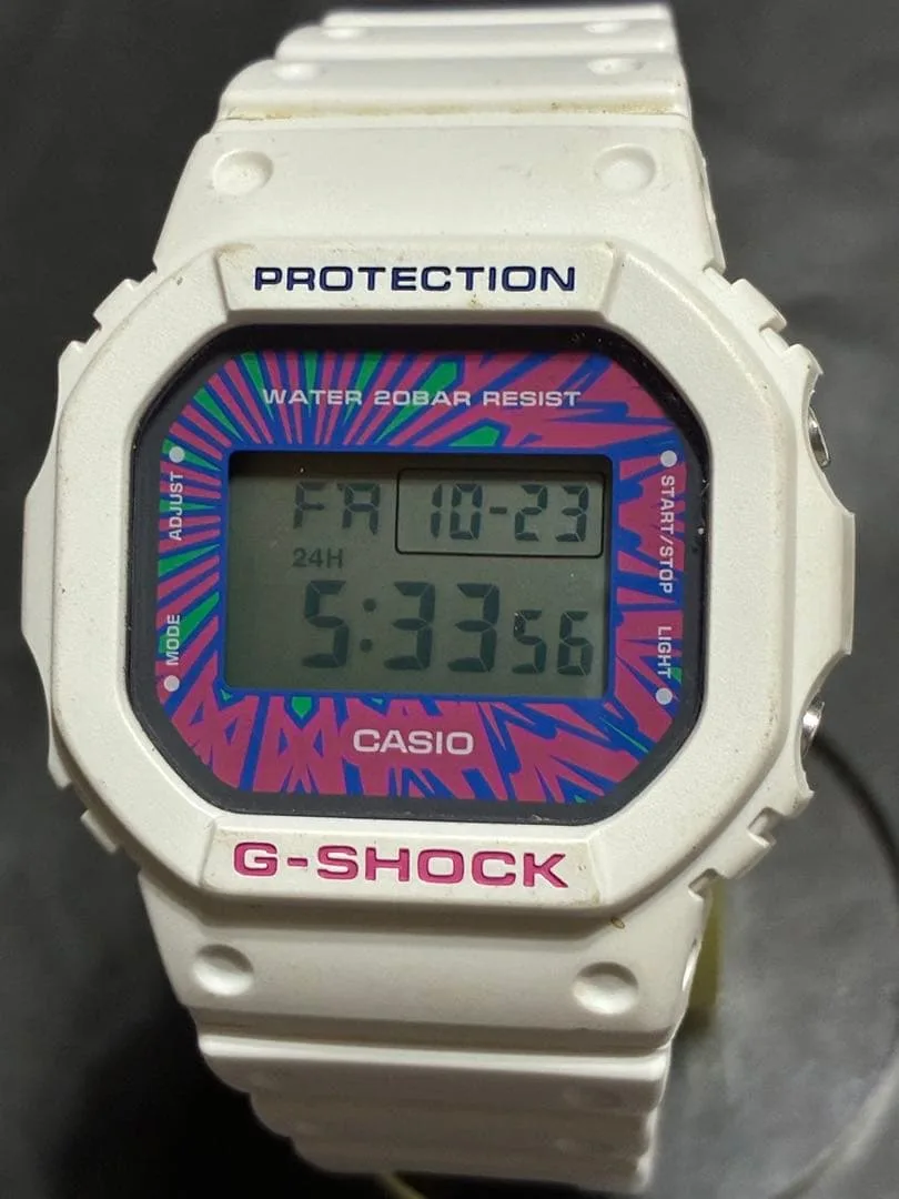 稼働品 G-SHOCK DW-5600DN サイケデリック・マルチ・カラーズ