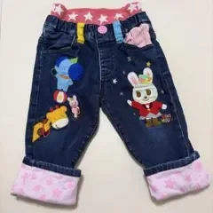 ミキハウス★MIKIHOUSE★豪華刺繍★ズボン★パンツ★80★デニム★うさこ