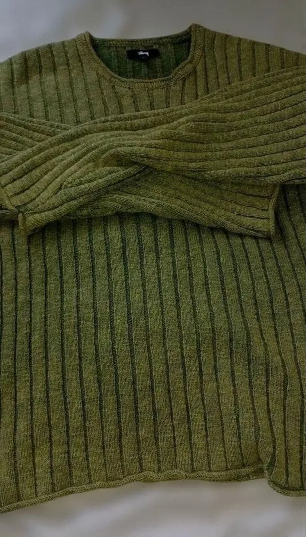 ステューシー Stussy Slub Rib Crew Neck 百足着用