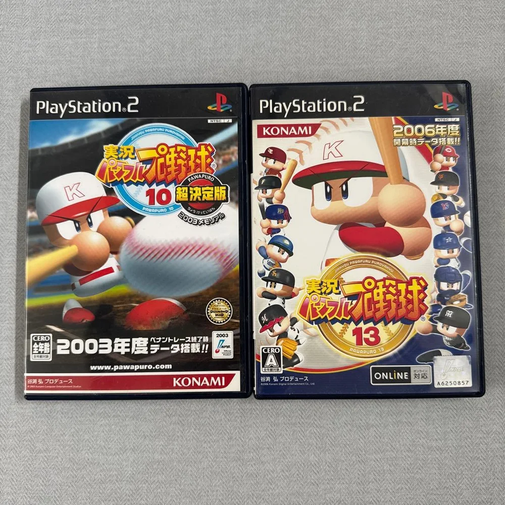 Jikkyou Powerful Professional Baseball 10 Super Definitive Edition 13 ซอฟต์แวร์ PS2 ชุด 2 ชิ้น