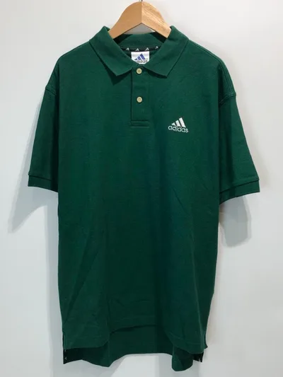 90s adidas ロゴ刺繍 ポロシャツ SIZE:L■W1026②