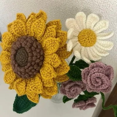 ハンドメイド かぎ針編み お花のブーケ