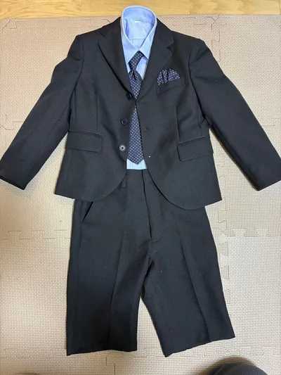 【美品】キッズ フォーマルスーツ 120cm 黒
