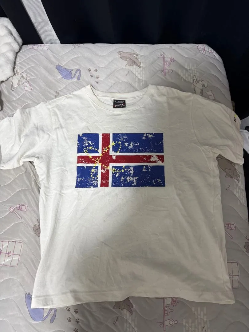 完売品 最安値 BELVET ベルベット Tシャツ スタッズ付き 国旗Tシャツ