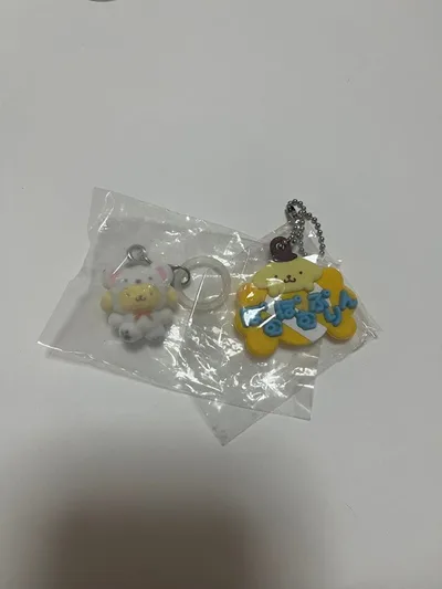 サンリオふわふわスノーめじるしアクセサリー おなまえホルダー ポムポムプリン
