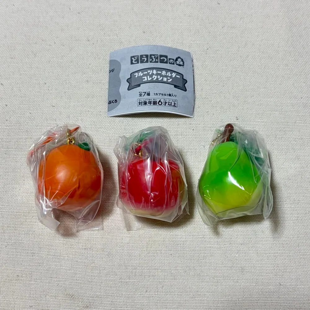 どうぶつの森 フルーツキーホルダーコレクション リンゴ ナシ オレンジ