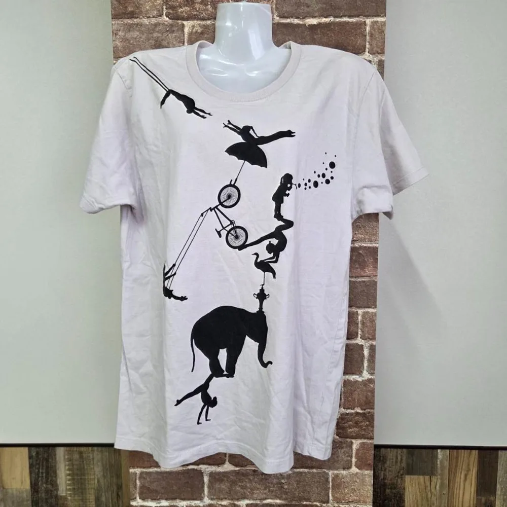 デザイン ティーシャツ ストア グラニフ Tシャツ ラベンダー 半袖 サーカス柄