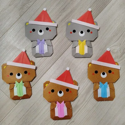 折り紙 クリスマス くま
