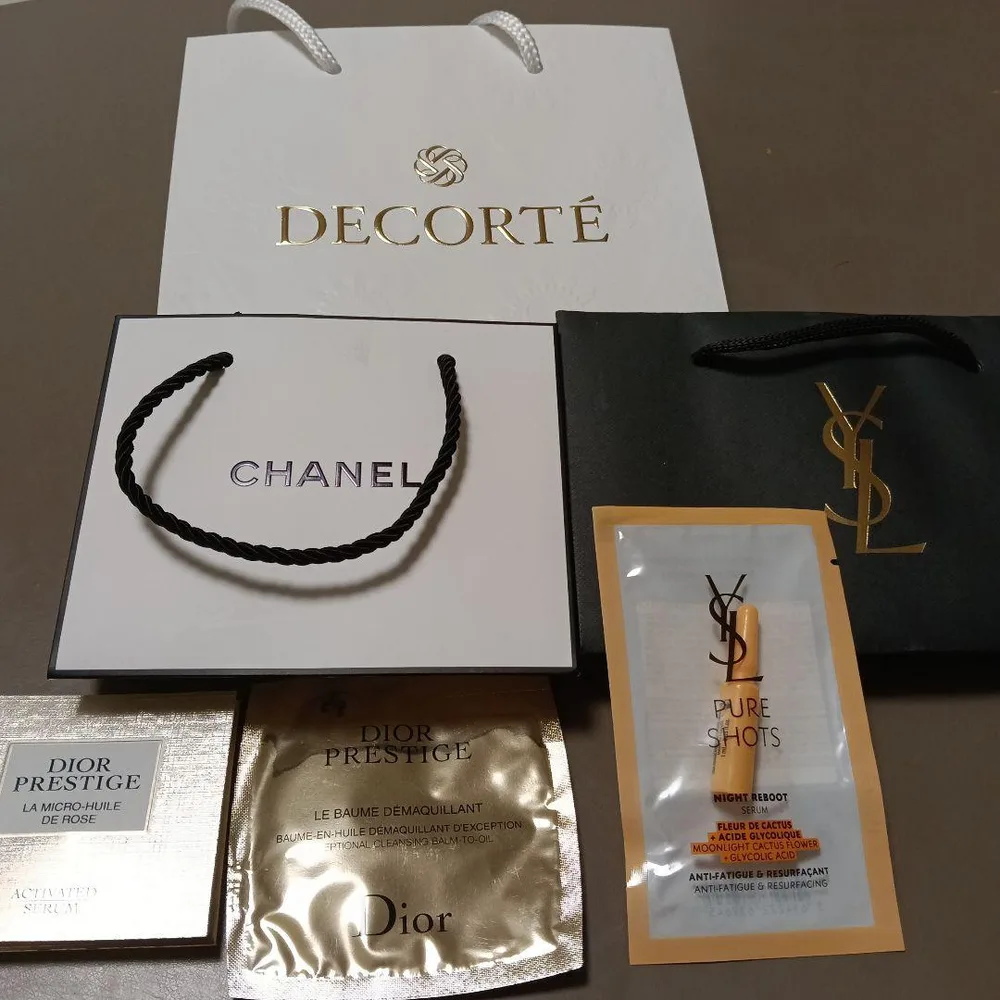 Dior Prestige YSL サンプル、ショップ袋