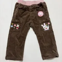 ミキハウス★MIKIHOUSE★刺繍★ズボン★パンツ★80★コーデュロイ★うさこ
