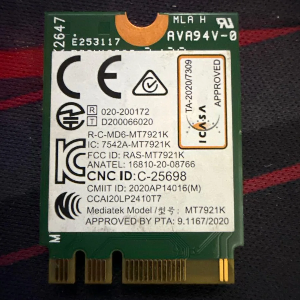 【中古】MT7921K Wi-Fi Bluetooth モジュール